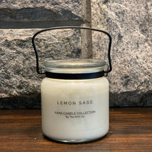  20oz KANA Candle In glass jar with black handle - Lemon Sage Fragrance clear label  - The Red Door Engraving Company Inc.