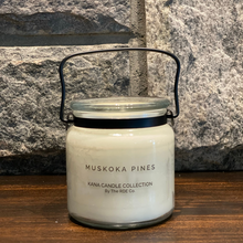  20oz KANA Candle in Glass Jar with Black Handle - Muskoka Pines - The Red Door Engraving Company Inc.