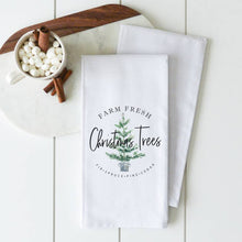  Farm Fresh Tea Towel - White Cotton - The Red Door Engraving Company Inc.