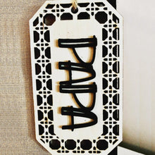  Baltic Birch and Black Name Gift Tag - Rattan - The Red Door Engraving Company Inc.