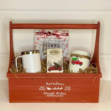  Red Reindeer Box filled with various engravable items - The Red Door Engraving Company Inc.