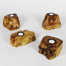  Single Live Edge Root Wood Candle Holder - The Red Door Engraving Company Inc.