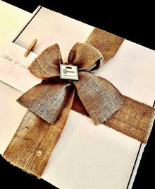  White Tray Box with Jute Ribbon - The Red Door Engraving Company Inc.