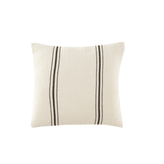 Turkish Throw Pillows | Ivory & Ebony Stripe | Kana Collection