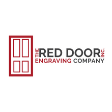  Logo of The Red Door Engraving Company on a white background