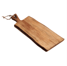  Acacia Live Edge Market Board 18" | Rustic with Jute Tie Handle