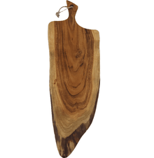  Acacia Live Edge Market Board 26.5" | Rustic with Jute Tie Handle