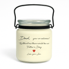 fathers day candle in glass jar with your so welcome label 