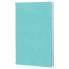 Teal notebook on a white background
