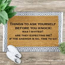  Things to Ask Yourself Coir Mat | Snarky Doormat with Attitude