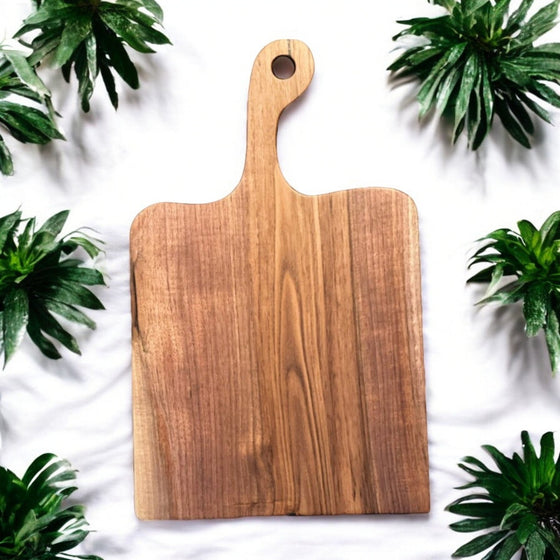  18" Walnut Live Edge Vintage Farmhouse Cheese Board 