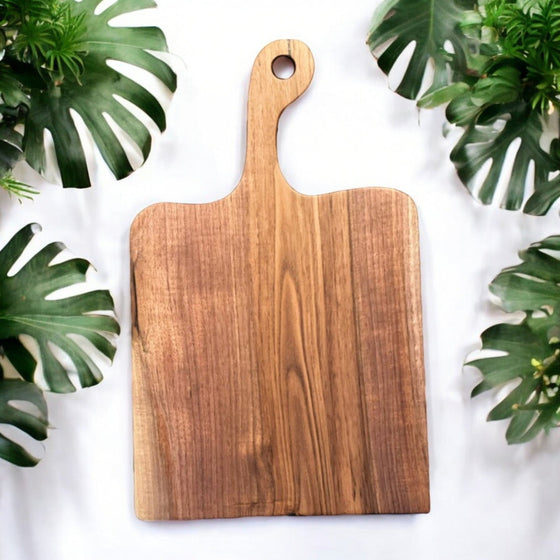  18" Walnut Live Edge Vintage Farmhouse Cheese Board 