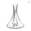Wine carafe with optic ribbed texture