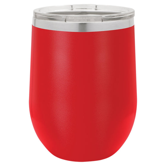 Personalized Laser Engraved Red 12oz Stemless Polar Camel Wine Tumbler 
