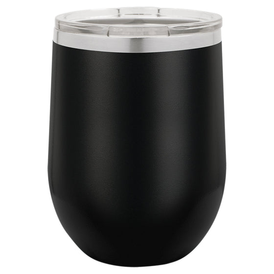 Personalized Laser Engraved Black 12oz Stemless Polar Camel Wine Tumbler