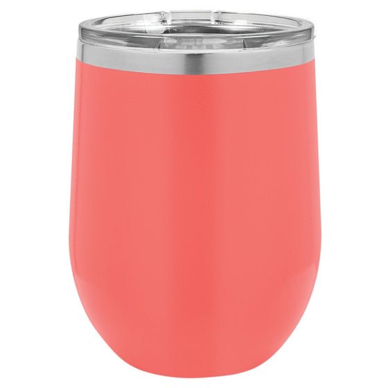 Personlized Laser Engraved Coral 12oz Stemless Polar Camel Wine Tumbler 