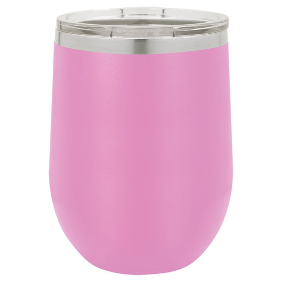 Personalized Laser Engraved Light Purple 12oz Stemless Polar Camel Wine Tumbler 