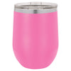 Personlized Laser Engraved Pink 12oz Stemless Polar Camel Wine Tumbler 