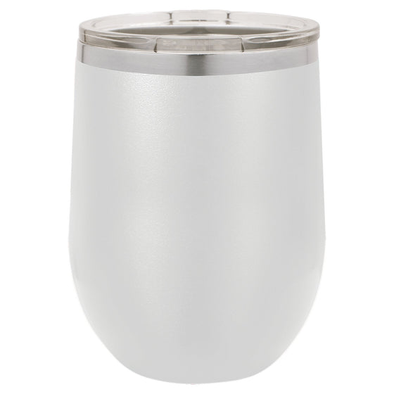 Personalized Laser Engraved White 12oz Stemless Polar Camel Wine Tumbler