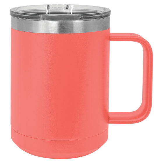Personalized Laser Engraved Coral 15oz Polar Camel Mug - The Red Door Engraving Company Inc.