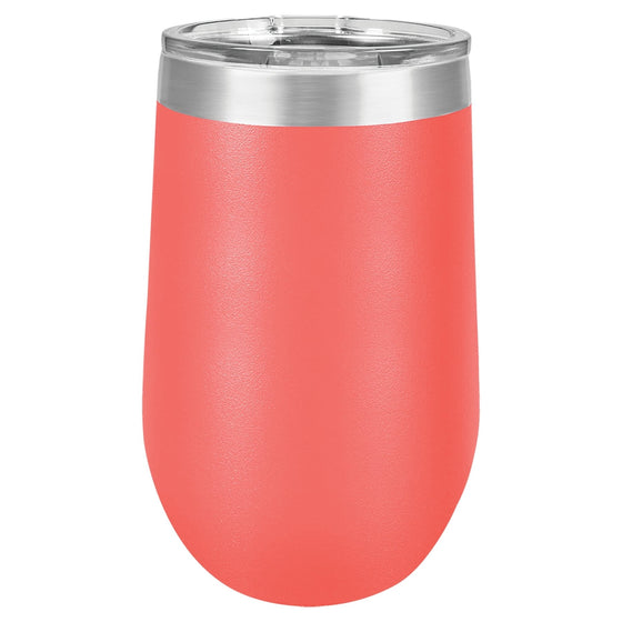 Personalized Laser Engrave Coral 16oz Polar Camel Stemless Wine Tumbler - The Red Door Engraving Company Inc.