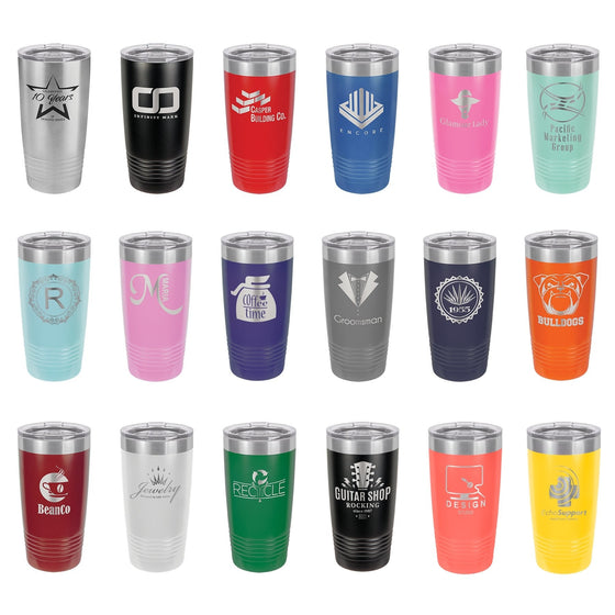 17 Colour Options - Personalized Laser Engraved 20oz Polar Camel Ringneck Tumbler - The Red Door Engraving Company Inc.
