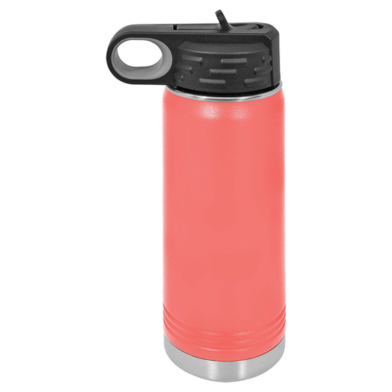 Personalized Laser Engraved 20oz Polar Camel Water Bottle Coral - The Red Door Engraving Company Inc.