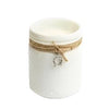 22oz KANA White Hobnail Candle - jute string & charm - Fireside Splendor Fragrance - The Red Door Engraving Company Inc