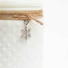 22oz KANA White Hobnail Candle - with jute string & charm -Spiced Cranberry Fragrance - The Red Door Engraving Company Inc.