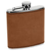 Personalized Laser Engraved 6oz Leatherette Flask Dark Brown 