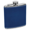 Personalized Laser Engraved 6oz Leatherette Flask Royal Blue 