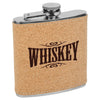 Personalized Laser Engraved 6oz Leatherette Flask Cork lasered brown