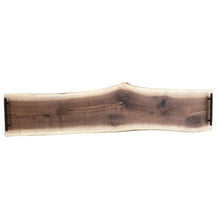  Personalized walnut live edge charcuterie board with handles and feet – 48 inch rustic style