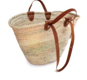 Market Bag - Natural Short & Long Leather Handles