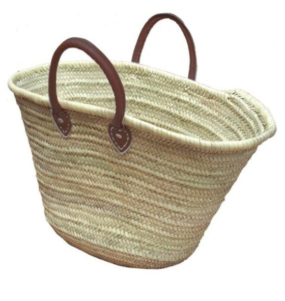 Market Bag - Brown Leather Handle