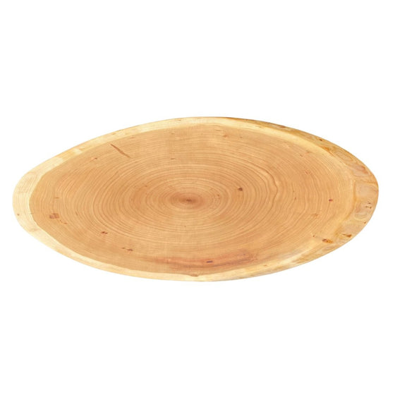 Personalized cherry live edge oval board – 20 to 22 inch handcrafted wood serving platter