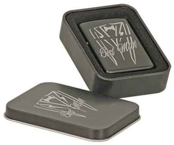 Black Candle Lighter and Tin - The Red Door Engraving Company Inc.