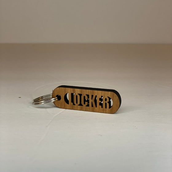 Cherry Wood Cut-Out Keychains Locker - The Red Door Engraving Company Inc.