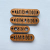 Various Cherry Wood Cut-Out Keychains - The Red Door Engraving Company Inc.