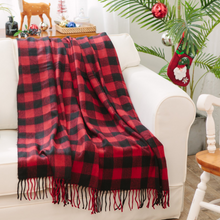  Black & Red Checkered Blanket