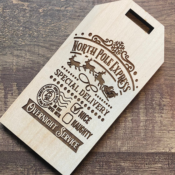 Christmas Gift Tags - Maple Wood with 5 options