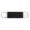 Leatherette Bottle Opener Black w/ Silver - The Red Door Engraving Company Inc.