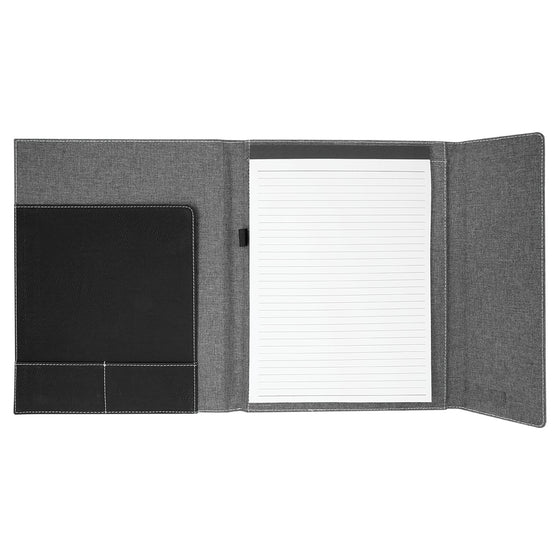 Leatherette & Canvas Notepad Portfolio - The Red Door Engraving Company Inc.