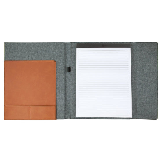 Leatherette & Canvas Notepad Portfolio - The Red Door Engraving Company Inc.