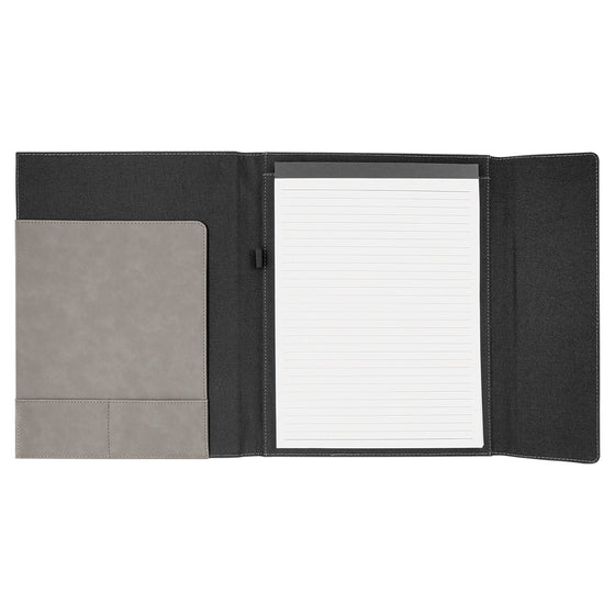 Leatherette & Canvas Notepad Portfolio - The Red Door Engraving Company Inc.