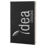 Leatherette Journal Black with Silver - The Red Door Engraving Company Inc.