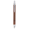 Leatherette Pen Dark Brown with Silver - The Red Door Engraving Company Inc.