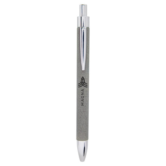 Leatherette Pen Grey - The Red Door Engraving Company Inc.