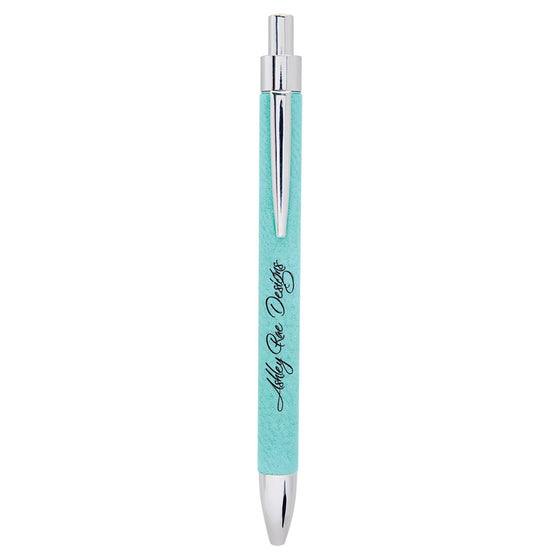 Leatherette Pen Teal - The Red Door Engraving Company Inc.