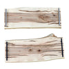 2 x Maple Live Edge Charcuterie Board one with silver handles one with black handles